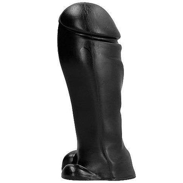 Dildo All Black con Testicoli e Longa Asta - Giocattolo Avanzato in PVC